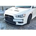 Накладка сплиттер на передний бампер вариант 5 на Mitsubishi Lancer X Evo